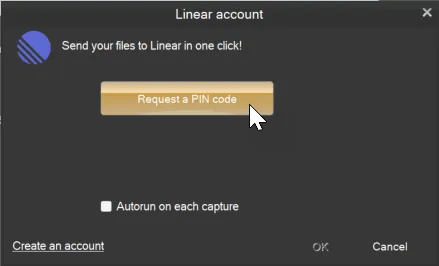 Screenshot of Linear settings