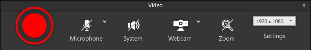 Video toolbar